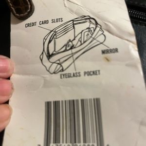 Black small handbag with c/c slots, glasses compartment From Goodys